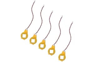 YUSHU - Fil de batterie CR2032 2032, batterie 2 broches pour carte mère BIOS CMOS avec fil, démontez la batterie avec colle adhésive CR2032