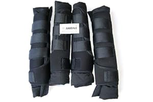 Amidale HORSE STABLE BOOTS/WRAPS, SET OF FOUR IN 5 BEAUTIFUL COLOUR BNWT (FULL, PURPLE)