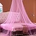 WLM Fashion Dome Bed Canopy Netting Princess Mosquito Net (Pink)