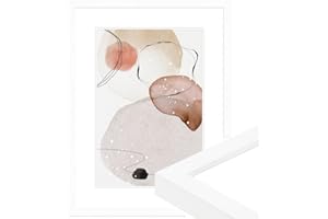 WANDStyle H950 White Wooden Picture Frame 20 x 28 cm Modern Style for Hanging Photo Frame Made in Germany