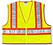 Produktbild MCR Safety WCCL2LFRX4 Class 2 Polyester Mesh Flame Resistant Safety Vest with 3M Scotchlite Orange/Silver Reflective Stripe, Fluorescent Lime, 4X-Large by MCR Safety