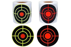AYWFEY 200 Stück Splatter Target Aufkleber, 3 Zoll Luftpistole Reaktives Ziel, Gelb & Rot