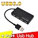 Produktbild Upxiang 4 Ports 3.0 USB Hub 5 Gbps Hochgeschwindigkeits-USB-Splitter-Adapter für PC Laptop Notebook