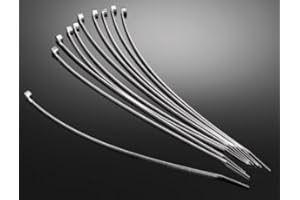 HELLS-DESIGN 10 Colliers de Serrage Plastique Chrome Type Rilsan