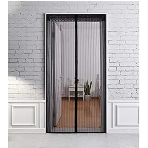 Upgraded Reinforced Magnetic Screen Door - Self Sealing, Hands-Free,Pet Friendly Sliding Door Screen Door Mesh Door - Fits Doors Up to (38