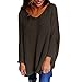 Produktbild Sweater Damen Casual Langarmshirt Herbst Frühling Pulli Lang Tunika Beiläufig Bluse für Sport von ABsoar