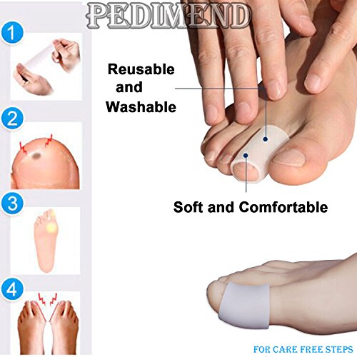 PEDIMEND™ Silicone Gel Toe Tube Protector (1PAIR) - Toe Wraps For Hammer Toes - Provide Relief From Calluses / Corns / Blisters / Ingrown Toe Nail - Relieve Pressure & Friction - UNISEX - Foot Care