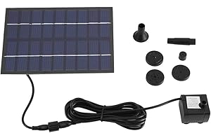 Pompe de fontaine solaire, 9V 1.8W 200L/h PET panneau solaire alimenté, eau réservoir de poissons piscine maison jardin kit d'arrosage, pour bassin de fontaine
