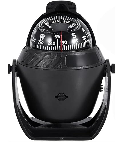 Multifunctionele Kompas ABS Zee Marine Beugel Mount Kompas Voyager Buiten Past voor Boot Caravan Truck Waterscooters(Wit
