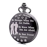 Taschenuhr mit Gravur, personalisierbar, Geschenkidee für einen Freund, Be Best Friend Forever