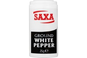 Saxa Ground White Pepper (25g) - Pack of 2