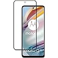 Tough Lee Tempered Glass Screen Protector Compatible for Motorola Moto G60 / Motorola Moto G40 Fusion (Black) with Edge to Edge Coverage and Easy Installation kit