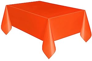 Unique- Plastic Tablecover Rectangle Tovaglia Plastificata, Arancione, 5097