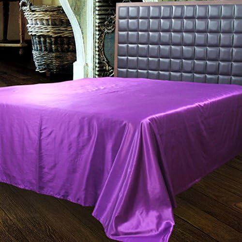 Silk Satin Bed sheet/Simple solid-colored sheets-D 270x280cm(106x110inch)