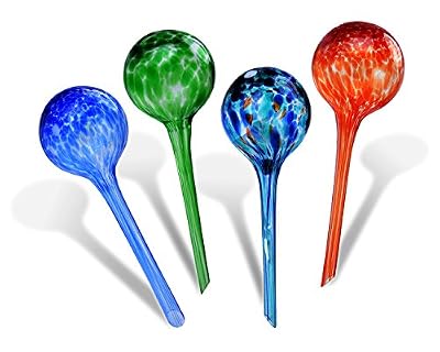 Fascigirl Globes d'arrosage,Fascigirl 4 Packs Automatique des Plantes en Verre Arroser des Globes Self Watering Aqua Globes Fleurs Drip Irrigation Outil