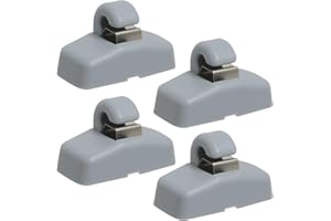FunWorth Parasol Reemplazo Clip, 4 unidades Visera para Gancho Compatibles con VW Golf Mk4, Caddy, Passat, Touran, T5 y Seat(3B0857561B), Fácil Instalación, Calidad OEM, Color Gris