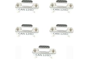 BUELEC CAN DB9 120 ohm, resistencia de terminal de bus CAN, conector hembra a macho DB9 con precisión de una milésima resistencia de 120 ohmios, alta precisión de hasta una milésima (CANDB9120ohm5PCS)
