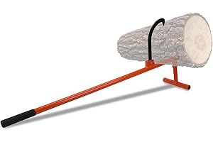 OPALTOOL Adjustable Log Rolling Tool, 51in Heavy Duty Steel Log Roller Cant Hook for Logs Ups to 12.8" Dia, Timberjack Tool for Grabbing Moving, Clamping and Raising Up Logs