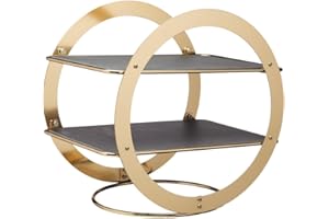 ARTESA Artesà Wheel Frame Food Display Stand, Brass Finish, 31.5x22.5x30cm, Gift Boxed, Black
