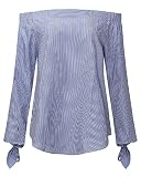 ZANZEA Damen Schulterfrei Freizeit Langarm Sommer Party Club T-shirt Bluse Tops - 3