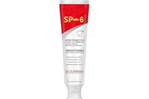 GNHG 1 Pezzi Dentifricio sp 6,Sp6 Dentifricio Sbiancante Probiotico, 120g Sp6 Dentifricio Probiotico, Dentifricios S p 6 Ultra Whitening, Pulizia Profonda E Delicata Rimozione