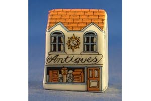 BIRCHCROFT CHINA Birchcroft Porcelain China Collectable Thimble - Miniature House Shape - Antique Shop