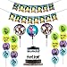 Produktbild NAXIE 25 Pack Videospiel Geburtstag Banner Dekorationen und Geburtstagstorte Topper für Kinder Battle Royale Gamer Dekorationen, Gaming Party Supplies Set, 16 Latex Party Ballons und 3 Folienballons