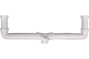 SANITOP-WINGENROTH Raccord de vidange double sortie centrale évier de cuisine double 1 1/2"