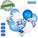Produktbild Sunshine smile 60 Stück Luftballons Blau, Ballons,konfetti Luftballons,Luftballons Hochzeit,Latex Glitter Ballons,Heliumluftballons,partyballons,Verdicken 3.2G, 4 Farbe.