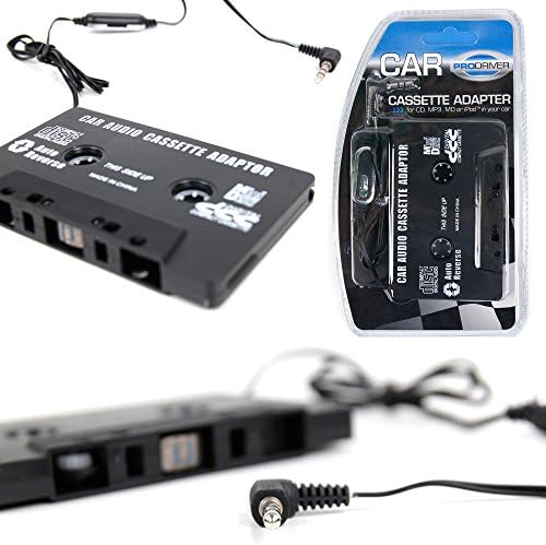 Cassette to Audio Jack In-Car Converter - Retro Style Tape To MP3 / iPod / Smartphone Audio Converter for the Crosscall Shark-X3 - by DURAGADGET