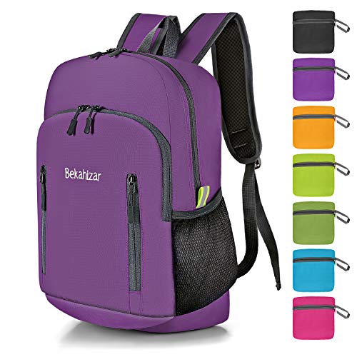 Bekahizar 20L Ultra Lightweight Backpack Foldable Hiking Daypack Rucksack Water Resistant Travel Day Bekahizar 20L Ultra Lightweight Backpack Foldable Hiking Daypack Rucksack Water Resistant Travel Day