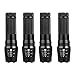 Produktbild 4 Stücke Militär LED Taschenlampe, Siswong Zoombar 5 Modelle 3000LM Wasserdicht Professionel Scuba Taktik Suchen Blitzlicht Laternen Stirnlampe Für Wandern, Camping, Stromausfall und Entstehung