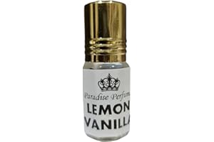 PARADISE PERFUMES & GEMS Lemon Vanilla | Gorgeous Fresh Zesty Roll On Fragrance Perfume Oil 3ml 6ml 12ml | Amazing Scent | Vegan & Cruelty-Free | Alcohol-Free | PPG (3ml)