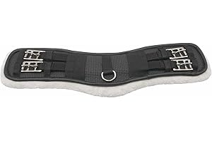 AMKA Correa corta para sillín de piel sintética acolchada con 4 hebillas elásticas