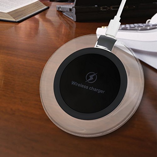 2 in 1 Qi Ladegerät Receiver + Qi Wireless Charger, ZXK Qi Wireless Ladegerät Induktive Ladestation Qi Wireless Charger für Samsung Galaxy S6, S6 Edge, Note 5, Nexus 7 2nd Gen, Nexus 4/5/6, LG Optimus Vu2/G2/G3, Nokia Lumia 920/1020/928, Nexus 5 usw.- Schwarz - 2