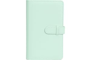 AISNYHO Album fotografico con 108 tasche, compatibile con fotocamere Fujifilm Instax Mini LiPlay 99 12 11 evo 40 90 70 50S 26 25 9 8+ 8 7S, mini album fotografico per foto da 54 x 86 mm (2 x 3) (verde menta)