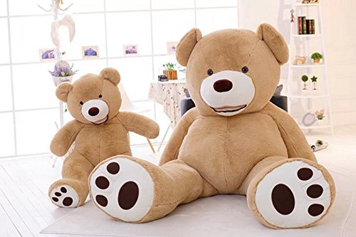 YunNasi Super Big Huge Giant Titanic Cudly Plush Bear Stuffed Doll Toy Children and Girl Friend Gift (160cm, light brown)