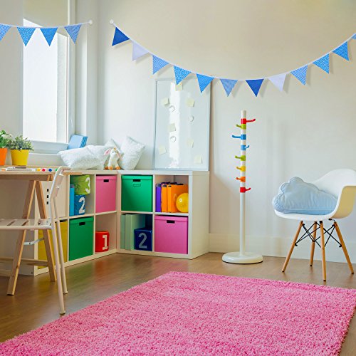 Fabric Bunting Double Sided Flags Pennant Banner for Wedding Party Home Decoration, 5.5 Meters