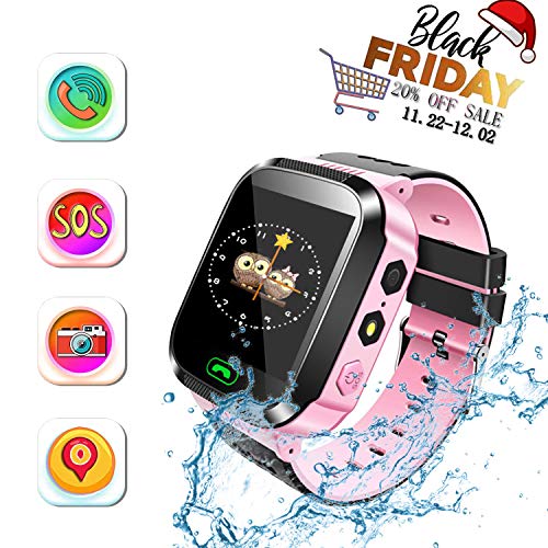 Kids Watch/Smartwatch Que Puede Hacer Llamadas telefónicas, Enviar Mensajes de Voz, Hacer Fotos, encender la Linterna-Foco y Permite Jugar a Juegos. De Uso Diario y a Prueba de Agua.