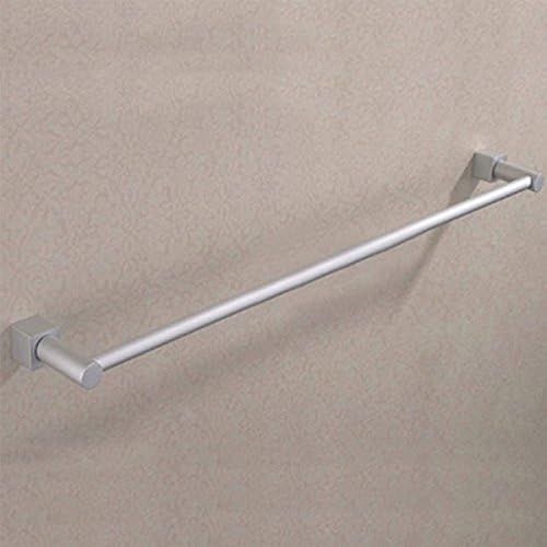 XYQX Bathroom Pendant Towel Rack Aluminum Space Single Layer Thick Tube Small Square Towel Bar 60cm
