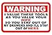 Produktbild FUNNY TOOLBOX STICKER WARNING I VALUE THESE TOOLS AS YOU VALUE YOUR WIFE -ON MAC 150mm x 100mm by KPCM Display