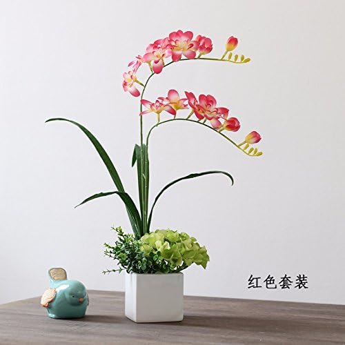 LVLIDAN Artificial Flora Stems bunch PU Fragrant blue blossom Pink