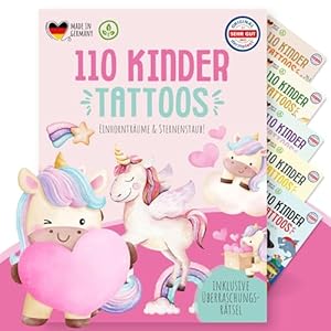 MeinBaby123® 110 tatuajes de unicornio