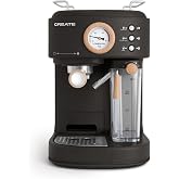 CREATE / THERA RETRO PRO/Semi-automatic Express Coffee Maker Black/20 bar, milk tank, drip tray, two outlets, capacity 1.5l,