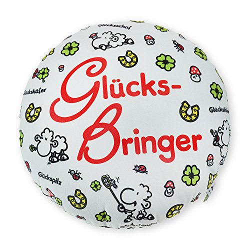 sheepworld 43632 Plüschkissen, Glücksbringer