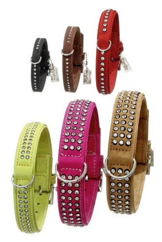 Preisvergleich Produktbild Karlie Buffalo Strass Halsband, 12 mm, 32 cm, braun
