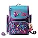 Produktbild Moonwind Nette Prinzessin Mädchen Schüler Backpack Schultasche Schmetterling Bär Kinderbuch-Taschen Rucksäcke (Lila/Schmetterling)