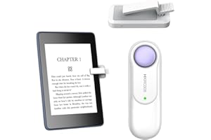 Hogance Mando a Distancia RF Universal Pasapáginas para Kindles eReaders, Turner de Página Inalámbrica para iPad Tabletas Lectura de eBooks,Accesorios para la Lectura de Kindles,HKRC005,Blanco+Violeta