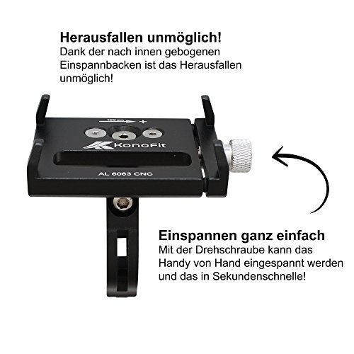 BOMBENFEST – Handyhalterung für Fahrrad & Motorrad | Passend für ALLE Smartphones | Passt an ALLE LENKER + 2 GRATIS Passtücke | Handyhalterung Fahrrad | Handyhalterung Motorrad - 2