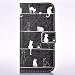 Produktbild Nancen Apple iPhone 6 / 6S (4,7 Zoll) Flip Leder Case / Handyhülle, Katzen Serie Nette Karikatur Katzen Klettern Treppe Muster Folding PU Lederhülle Bookstyle Cover - mit Stand Funktion, Brieftasche und Karte Slot